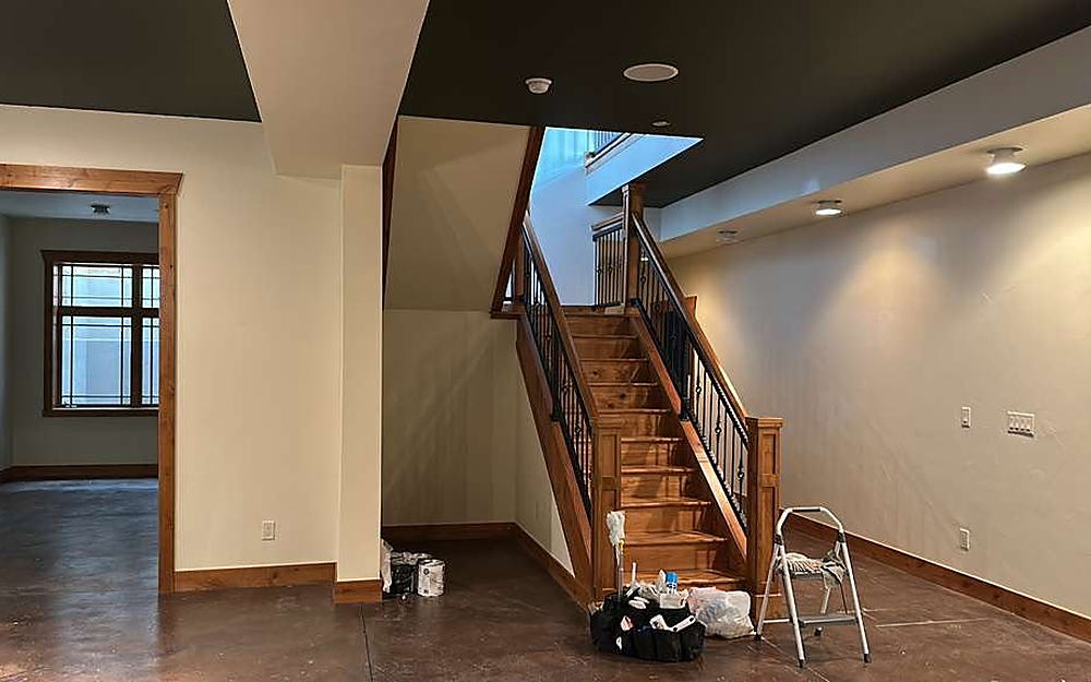 Hallway and staircase cleaned while the property was still being finished
